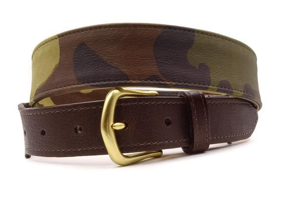 Green Camouflage Suede Duffel Bag