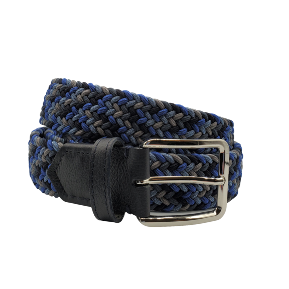 Braided Stretch Elastic Belt 1 1/4 Wide with Nickel Plated Buckle •  TackNRider
