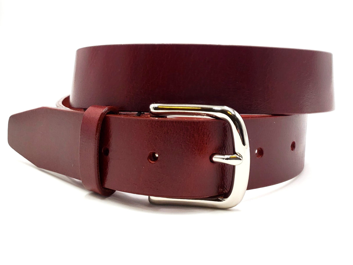 Burgundy clearance belt men